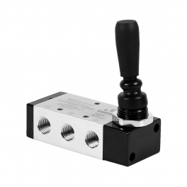 MLV-S-AS-14 Ручной пневмораспределитель (рычаг), 5/2, G1/4", с пружинным возвратом